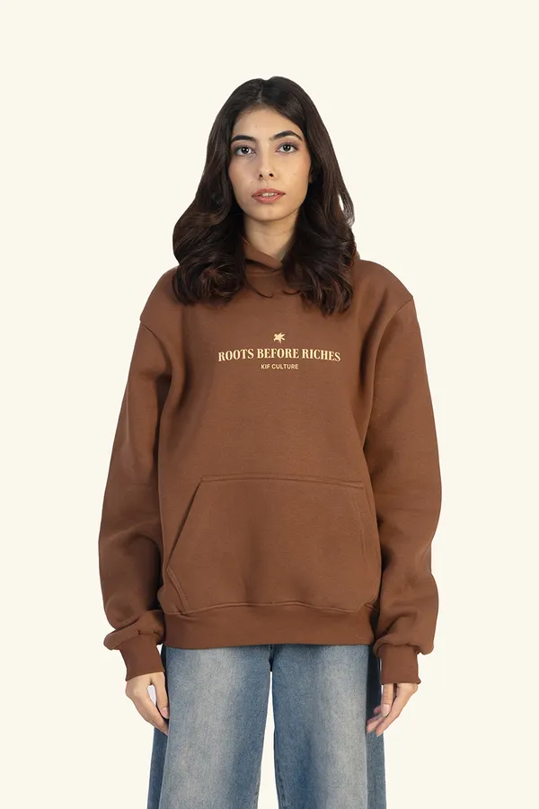 Roots_Before_Riches_Brown_Printed_Hoodie