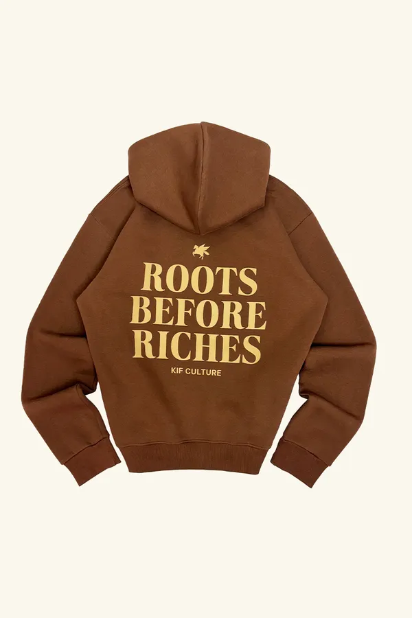 Roots_Before_Riches_Brown_Printed_Hoodie
