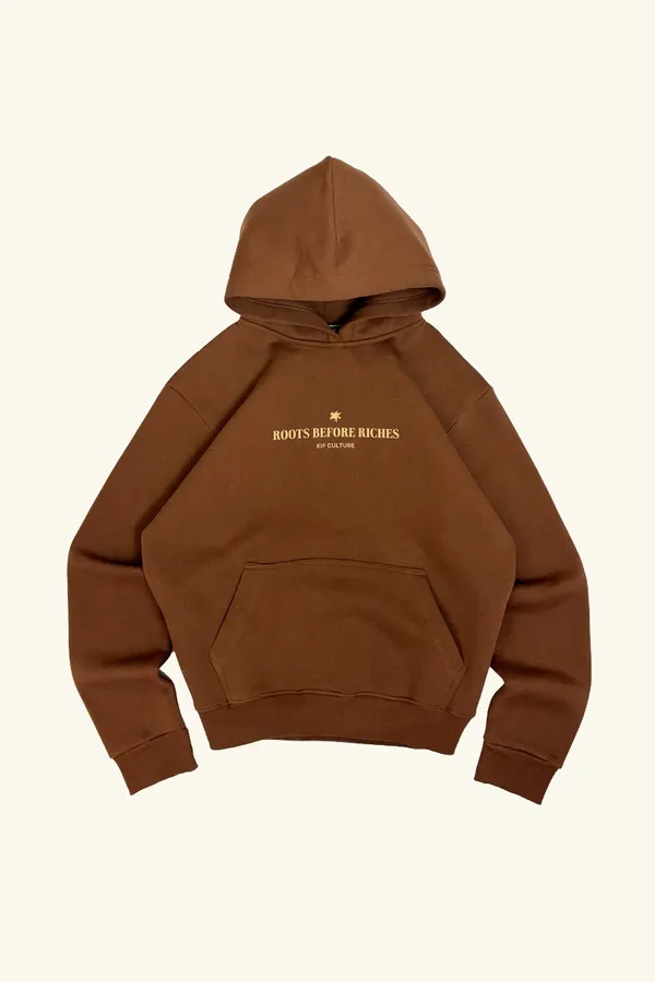 Roots_Before_Riches_Brown_Printed_Hoodie