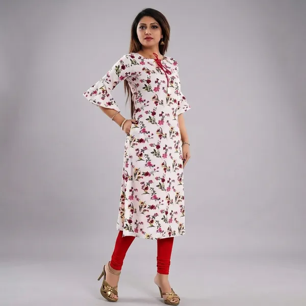 White_Crepe_Printed_Kurti_For_Women