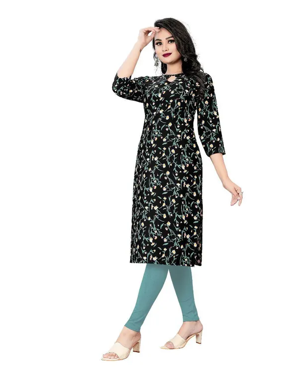 Black_Crepe_Printed_Kurti_For_Women