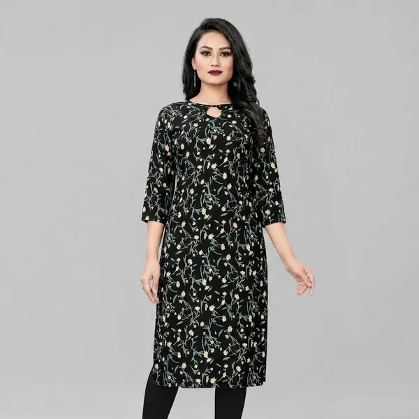 Black_Crepe_Printed_Kurti_For_Women
