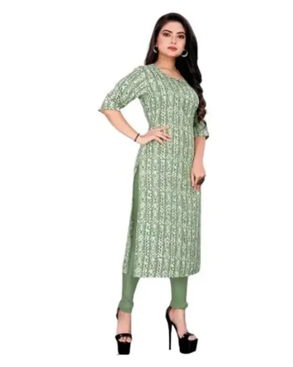 Green_Crepe_Printed_Kurti_For_Women