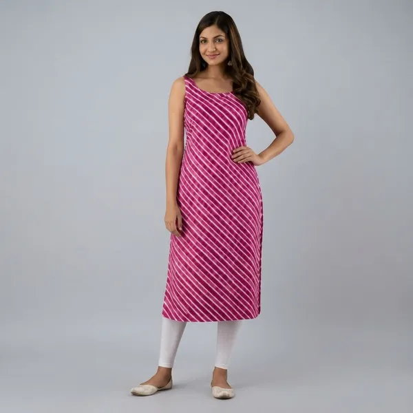 Pink_Crepe_Printed_Kurti_For_Women