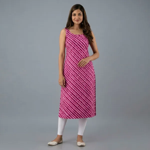 Pink_Crepe_Printed_Kurti_For_Women