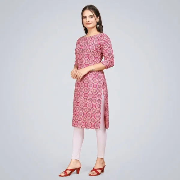 Pink_Crepe_Printed_Kurti_For_Women