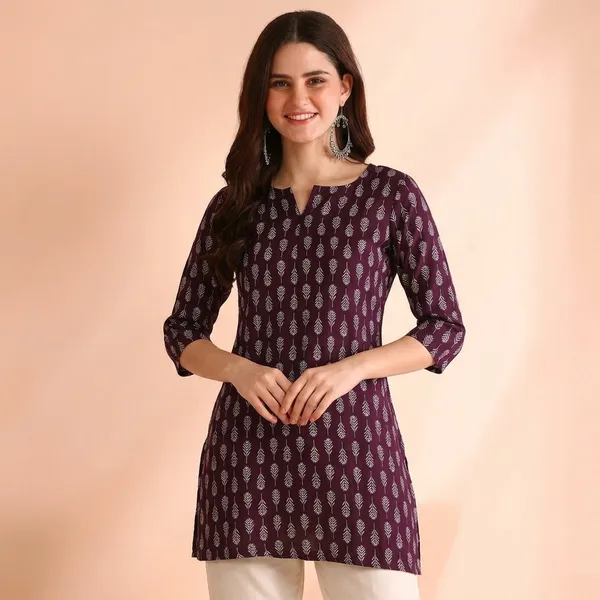 Plum_Cotton_Printed_Tunic_For_Women