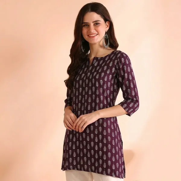 Plum_Cotton_Printed_Tunic_For_Women