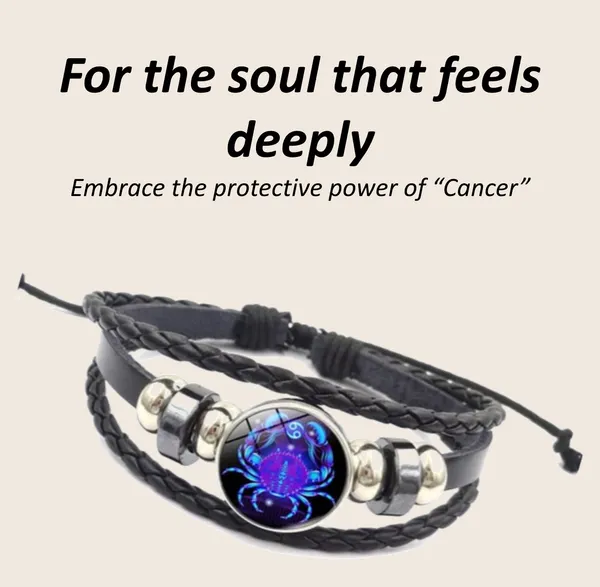Black_Natural_Gemstone_Cancer_Zodiac_Energy_Bracelet_For_Unisex