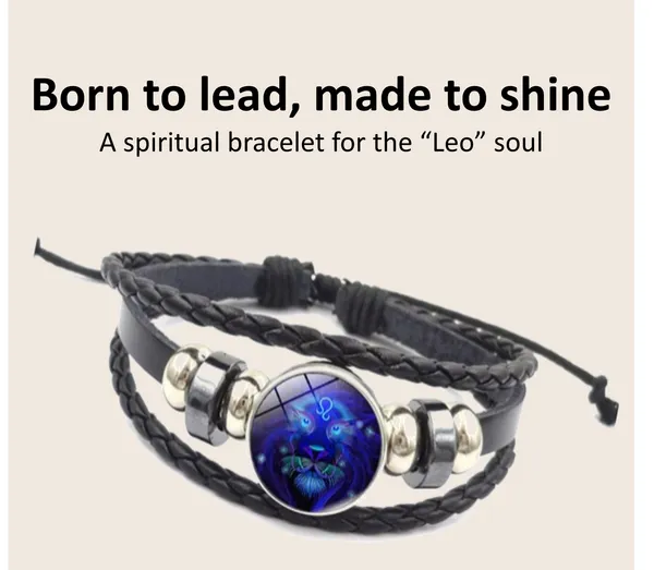 Black_Natural_Gemstone_Leo_Zodiac_Energy_Bracelet_For_Unisex