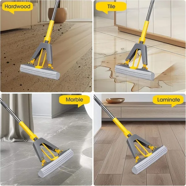 Pva_Sponge_Stainless_Steel_Butterfly_Shape_Absorbent_Floor_Mop