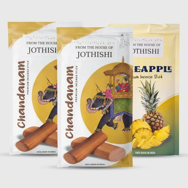 Jothishi_Chandanam_And_Pineapple_Premium_Incense_Sticks_For_Pooja,_Meditation_And_Home_Pineapple,_Chandan_Set_Of_3