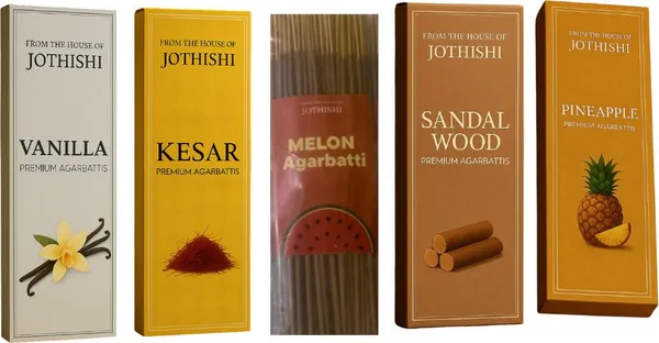 Jothishi_Vanilla_Kesar_Pine_Jasmine_Lavender_Agarbatti_Set_Of_5