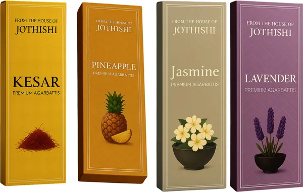 Jothishi_Premium_Quality_Longlasting_Aromatic_Incense_Sticks_Kesar,_Pineapple,_Jasmine,_Laveder_Set_Of_4