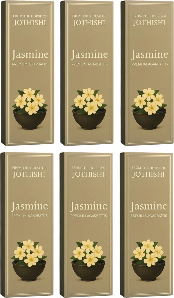 Jothishi_Jasmine_Natural_Fragrance_Agarbatti_Incense_Sticks_Set_Of_6