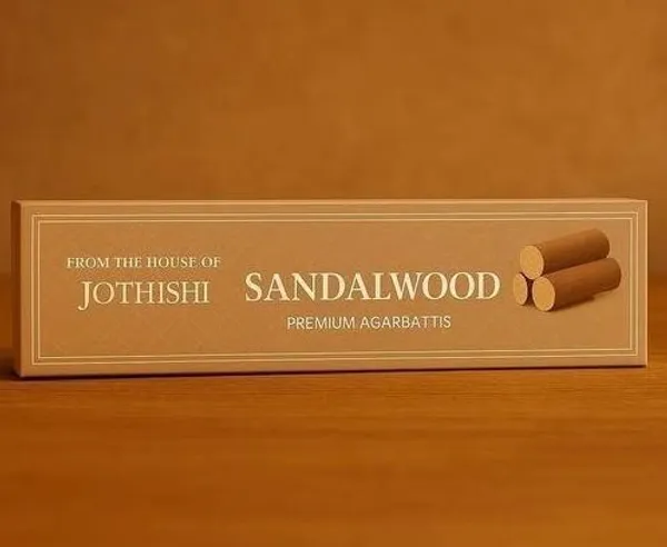 Jothishi_Chandan_Fragrance_Premium_Agarbattis__For_Pooja_Sandalwood_(Pack_0f_3)_45_units_each