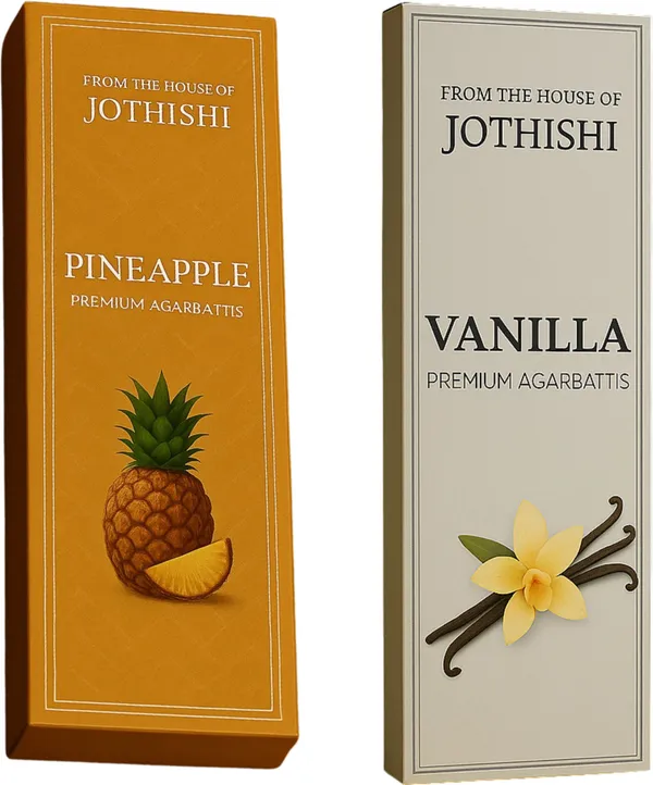 Jothishi_Pineapple_And_Vanilla_Incense_Sticks_Long_Lasting_Fresh_And_Soothing_Fragrance_Pineapple,_Vanilla_Set_Of_2