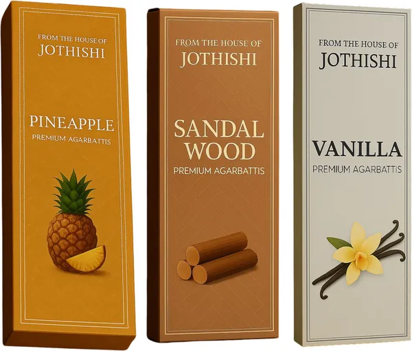 Jothishi_Pineapple_Sandalwood_Vanilla_Agarbatti_Incense_Sticks_Set_Of_3
