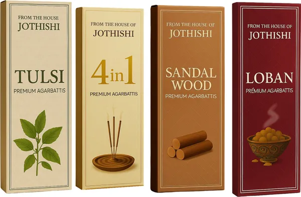 Jothishi_Premium_Tulsi_Loban_Sandal_4In1_Agarbatti_Longlasting_Divine_Aroma_Tulsi,_Multifragrance,_Lobhan,_Sandal_Set_Of_4