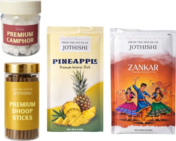 Jothishi_Camphor_Dhoop_Pineapple_Zankar_Agarbatti_Combo_Set_Of_4
