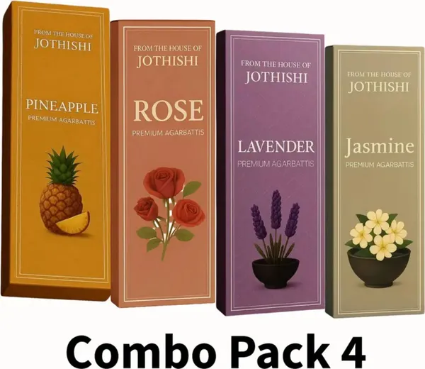 Jothishi_Premium_Agarbatti_For_Pooja,_Meditation,_Relaxation_Pineapple,_Rose,_Jasmine,_Lavender_Combo_Set_Of_4