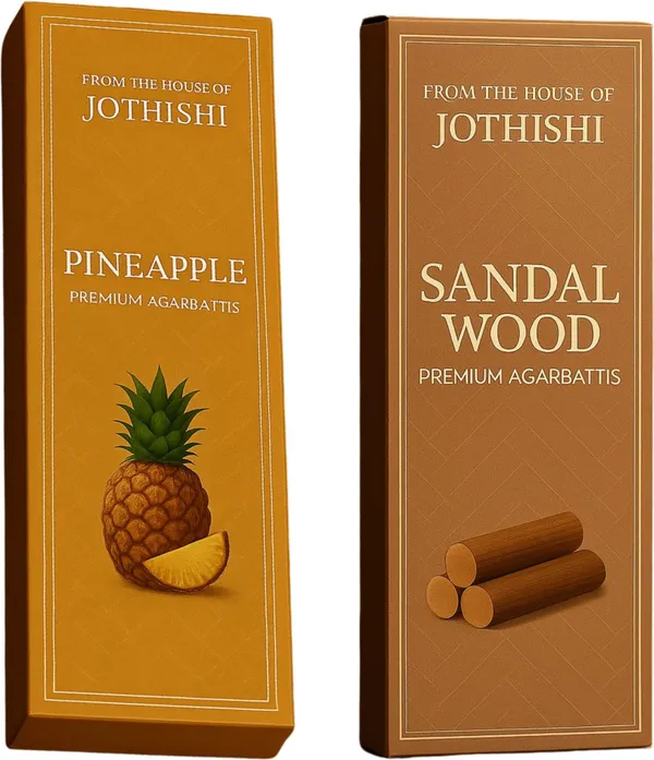 Jothishi_Pooja_Special_Combo_Pineapple_And_Sandalwood_Smooth_Smoke_And_Strong_Fragrance_Pineapple,_Sandalwood_Pack_Of_2