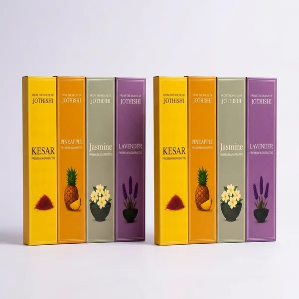 Jothishi_Premium_Quality_Longlasting_Aromatic_Incense_Sticks_Kesar,_Pineapple,_Jasmine,_Laveder_Set_Of_4