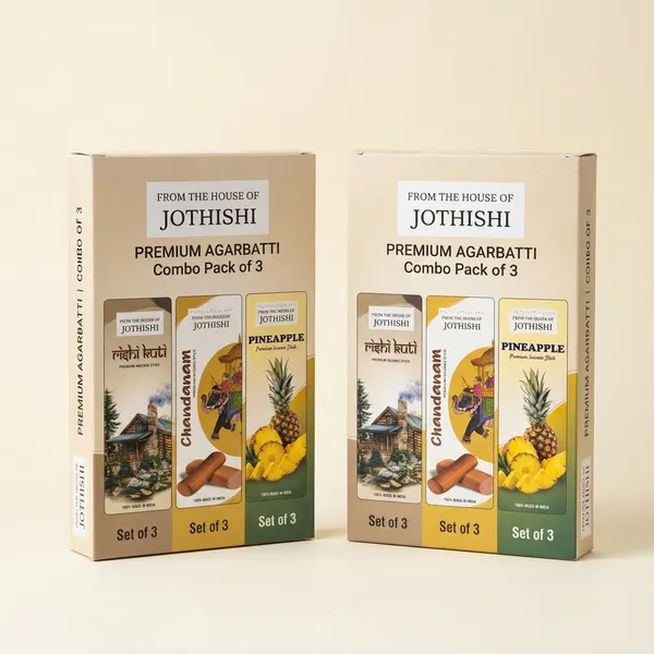 Jothishi_Chandanam,_Pineapple_And_Rishi_Kuti_Premium_Agarbatti_For_Pooja,_Meditation_And_Home_Rishi_Kuti,_Chandan,_Pineapple_Set_Of_3