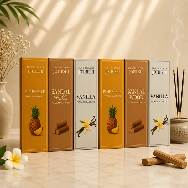 Jothishi_Pineapple_Sandalwood_Vanilla_Agarbatti_Incense_Sticks_Set_Of_3