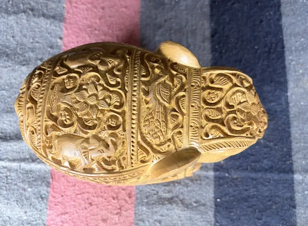 Authentic_Shikar_Carved_Solid_Wood_Elephant_–_Traditional_Indian_Shikargah_Relief_Wildlife_Sculpture_in_Natural_Kadam_Timber
