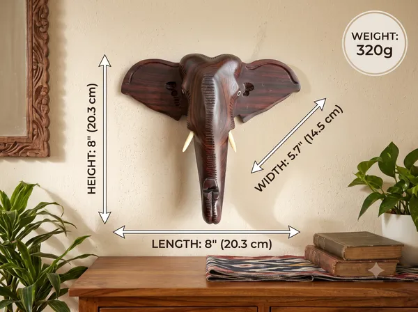 Hand-Carved_Solid_Rosewood_Elephant_Head_Wall_Mount_Faux_Taxidermy_Wood_Sculpture_&_Entryway_Wall_Decor