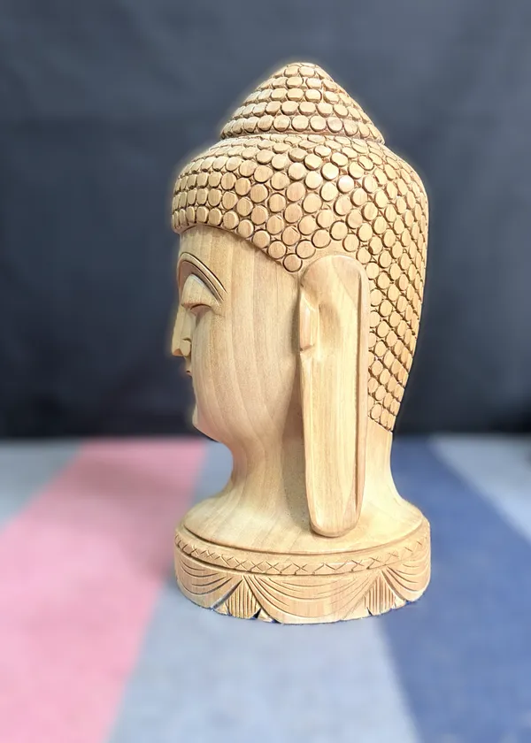 Hand-Carved_Solid_Kadam_Wood_Buddha_Head_Bust_on_Lotus_Base_Serene_Meditation_&_Zen_Home_Decor_Sculpture