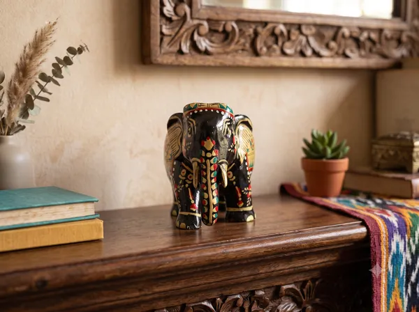 Hand-Painted_Wooden_Elephant_Figurine_Traditional_Floral_Art_Tabletop_Decor