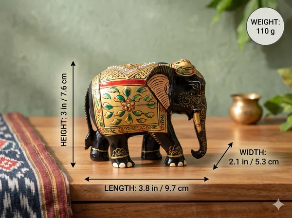 Handcrafted_Black_&_Gold_Wooden_Elephant_Showpiece_with_Stones_Traditional_Jaipur_Meenakari_Style_Tabletop_Figurine