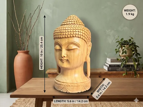 Hand-Carved_Solid_Kadam_Wood_Buddha_Head_Bust_on_Lotus_Base_–_Serene_Meditation_&_Zen_Home_Decor_Sculpture