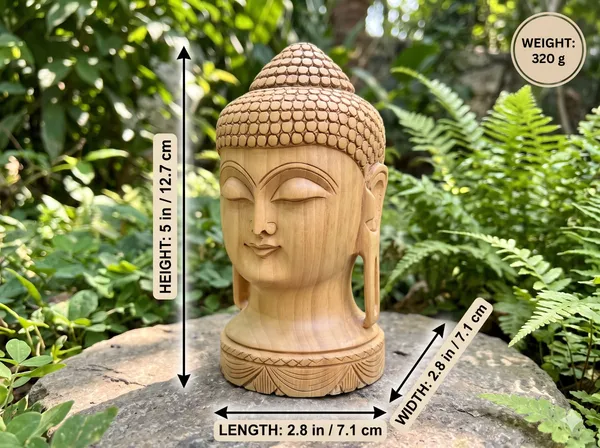 Hand-Carved_Solid_Kadam_Wood_Buddha_Head_Bust_on_Lotus_Base_–_Serene_Meditation_&_Zen_Home_Decor_Sculpture