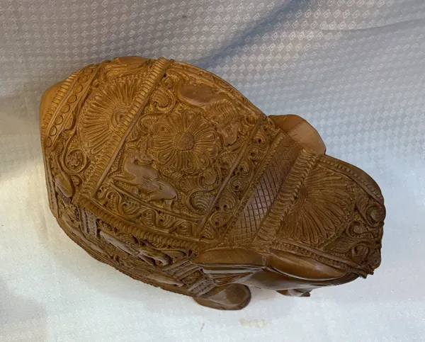 Masterpiece_Hand-Carved_Solid_Wood_Elephant_with_Detailed_Wildlife_Panels_Natural_Timber_Bas-Relief_Centerpiece