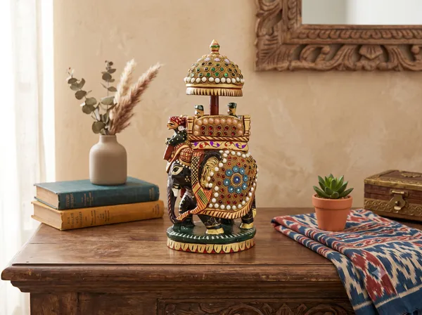Handcrafted_Royal_Wooden_Ambari_Elephant_with_Chhatri_Embossed_Pearl_&_Stone_Work_Showpiece”