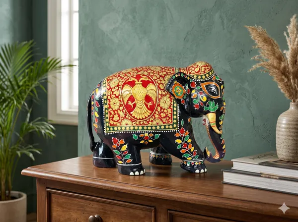 The_Imperial_Gandaberunda_Elephant:_Heavyweight_Handcrafted_Solid_Wood_Sculpture_with_Gold_Leaf_Motif