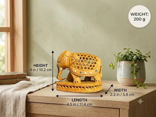 Hand-Carved_Kadam_Wood_Undercut_Elephant_with_Baby_Inside_–_Single-Block_Jali_Openwork_Fretwork_Showpiece_–_Maternal_Vastu_Decor