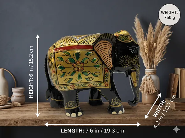Handcrafted_Black_&_Gold_Wooden_Elephant_Showpiece_with_Stones_–_Traditional_Jaipur_Meenakari_Style_Tabletop_Figurine