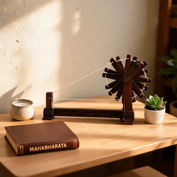 Handcrafted_Mini_Gandhi_charaka/_traditional_spinning_wheel