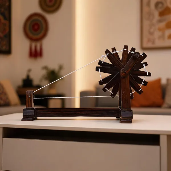 Handcrafted_Mini_Gandhi_charaka/_traditional_spinning_wheel