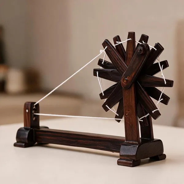 Handcrafted_Mini_Gandhi_charaka/_traditional_spinning_wheel