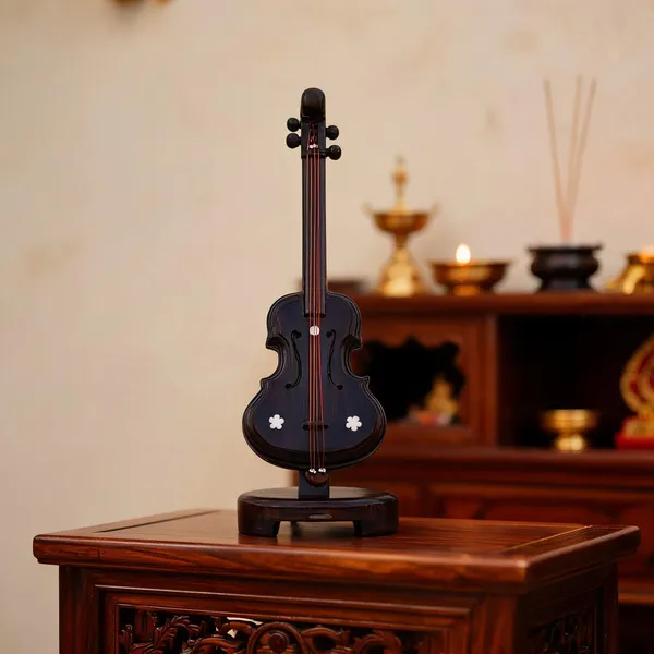 Handcrafted_violin_with_a_matching_desk_display_stand