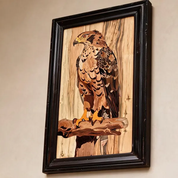 Majestic_Falcon/_Hawk/_Eagle_Wooden_Wall_Art__Authentic_GITagged_Mysore_Rosewood_Inlay_24x14