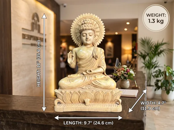 Hand-Carved_Solid_Kadam_Wood_Blessing_Buddha_Statue_with_Sunburst_Halo_–_Abhaya_Mudra_Lotus_Throne_Sculpture