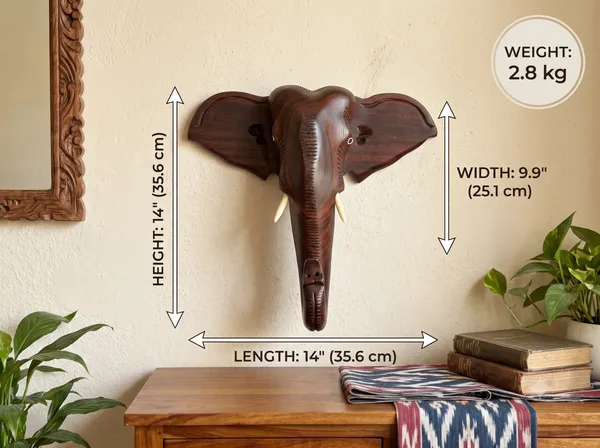 Hand-Carved_Solid_Rosewood_Elephant_Head_Wall_Mount_–_Faux_Taxidermy_Wood_Sculpture_&_Entryway_Wall_Decor