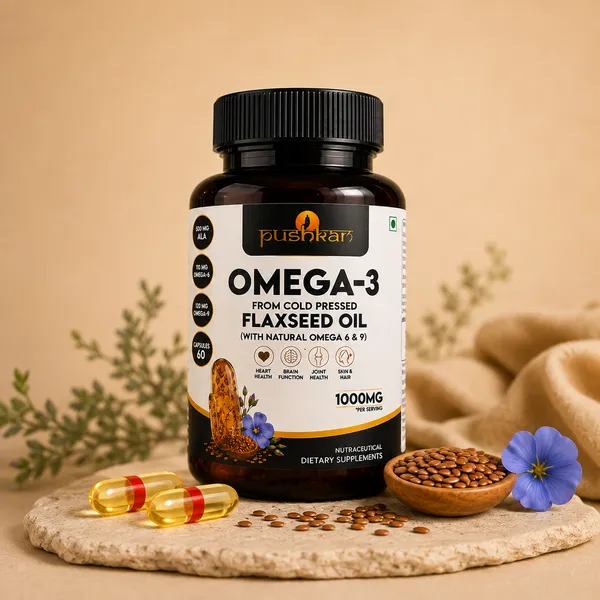 Pushkam_Omega-3_Cold-Pressed_Flaxseed_Oil_Capsules_1000Mg