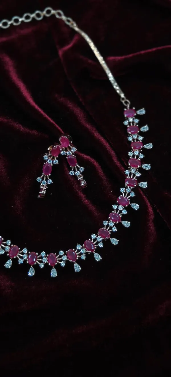 Ruby_Teardrop_Crystal_Necklace_Set_For_Women